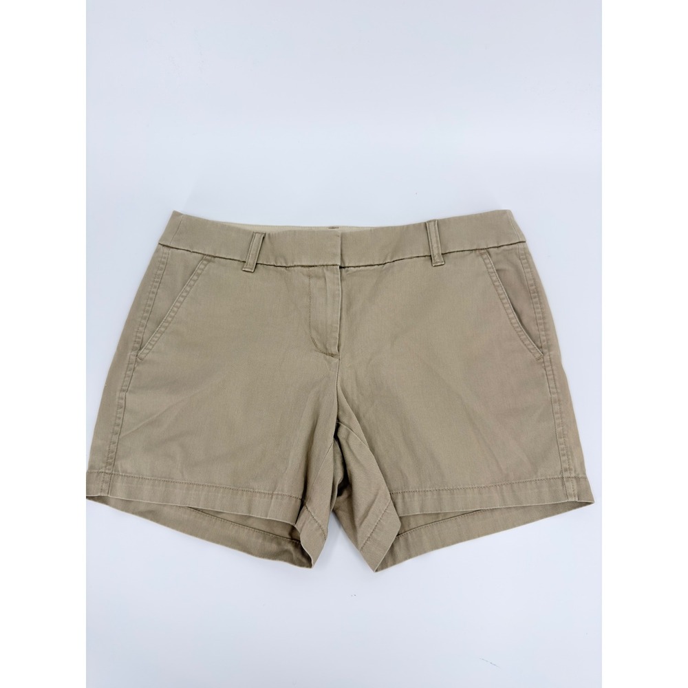J.Crew Chino Shorts Classic Modern Womens Size 6 Tan Khaki Cotton Twill Bottoms